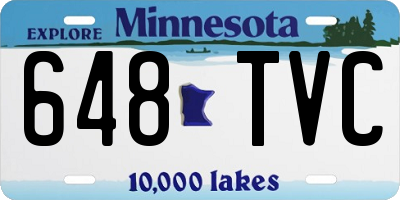 MN license plate 648TVC
