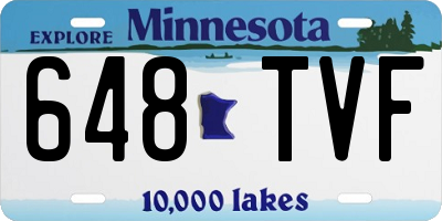 MN license plate 648TVF