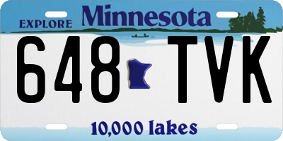 MN license plate 648TVK