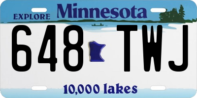 MN license plate 648TWJ