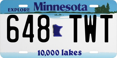 MN license plate 648TWT