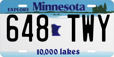 MN license plate 648TWY