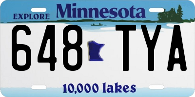 MN license plate 648TYA