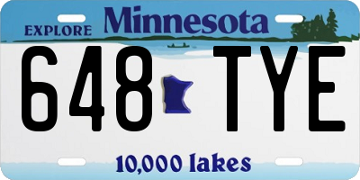 MN license plate 648TYE