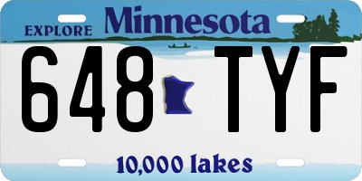 MN license plate 648TYF