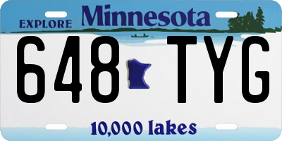 MN license plate 648TYG