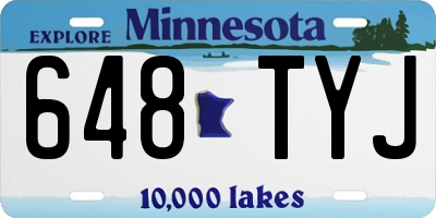 MN license plate 648TYJ
