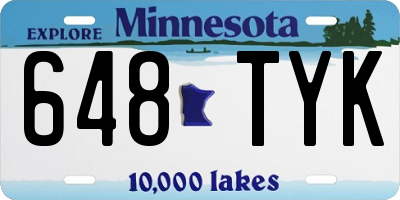 MN license plate 648TYK