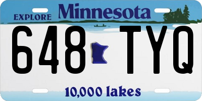 MN license plate 648TYQ