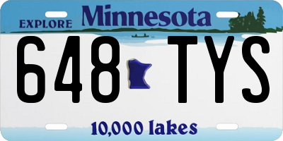 MN license plate 648TYS