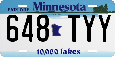 MN license plate 648TYY