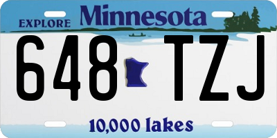 MN license plate 648TZJ