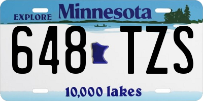 MN license plate 648TZS