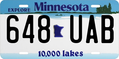 MN license plate 648UAB