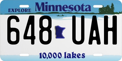 MN license plate 648UAH