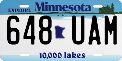 MN license plate 648UAM