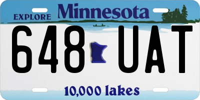 MN license plate 648UAT