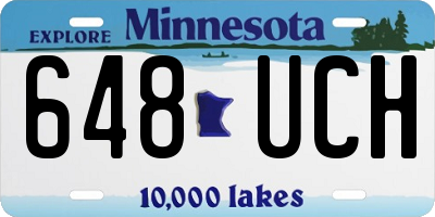 MN license plate 648UCH