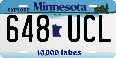 MN license plate 648UCL