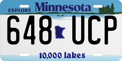 MN license plate 648UCP