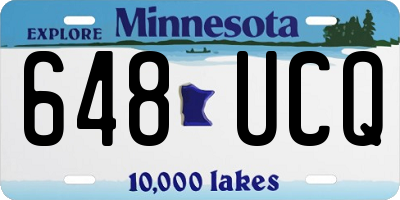 MN license plate 648UCQ