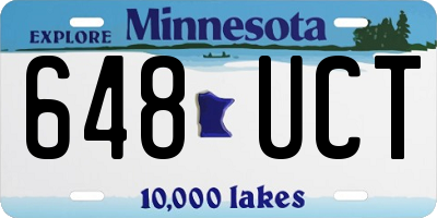 MN license plate 648UCT