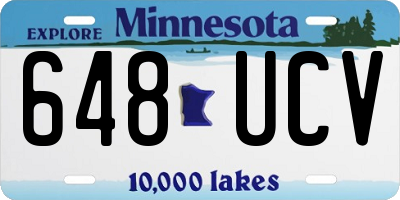 MN license plate 648UCV