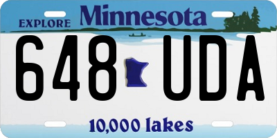 MN license plate 648UDA