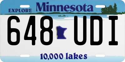 MN license plate 648UDI