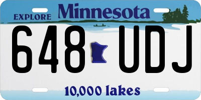 MN license plate 648UDJ