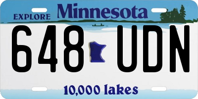 MN license plate 648UDN