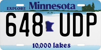 MN license plate 648UDP