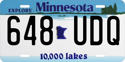 MN license plate 648UDQ