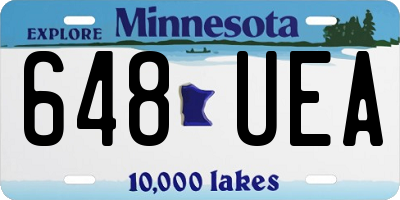 MN license plate 648UEA