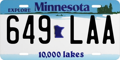 MN license plate 649LAA