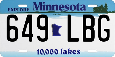 MN license plate 649LBG