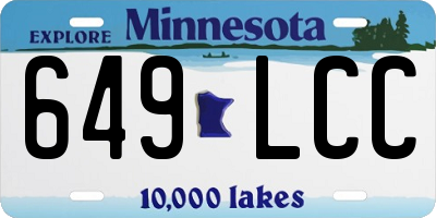 MN license plate 649LCC