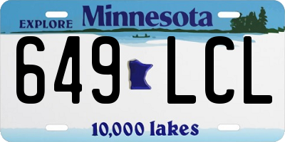 MN license plate 649LCL