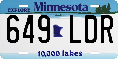MN license plate 649LDR