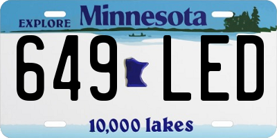 MN license plate 649LED