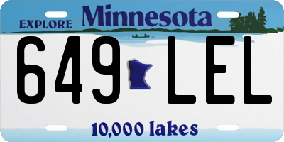 MN license plate 649LEL