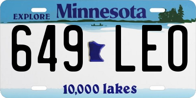 MN license plate 649LEO