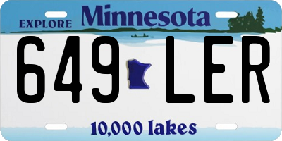 MN license plate 649LER
