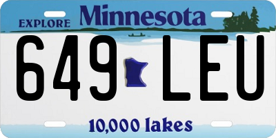 MN license plate 649LEU