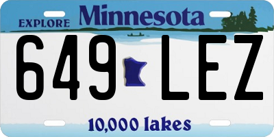 MN license plate 649LEZ