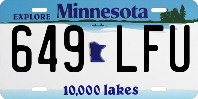MN license plate 649LFU