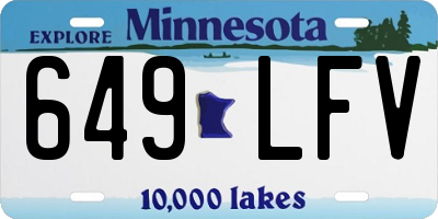 MN license plate 649LFV