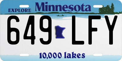 MN license plate 649LFY