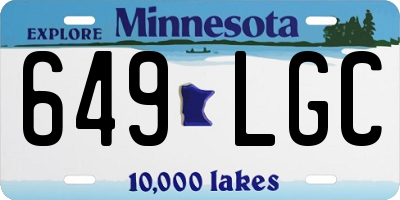MN license plate 649LGC