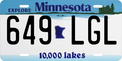MN license plate 649LGL